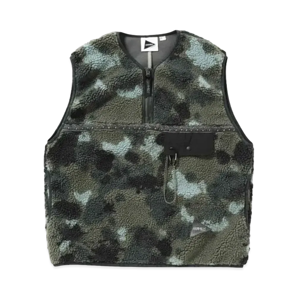 GRAMICCI x and wander Women's JQ Tape Fleece Vest "Camo"