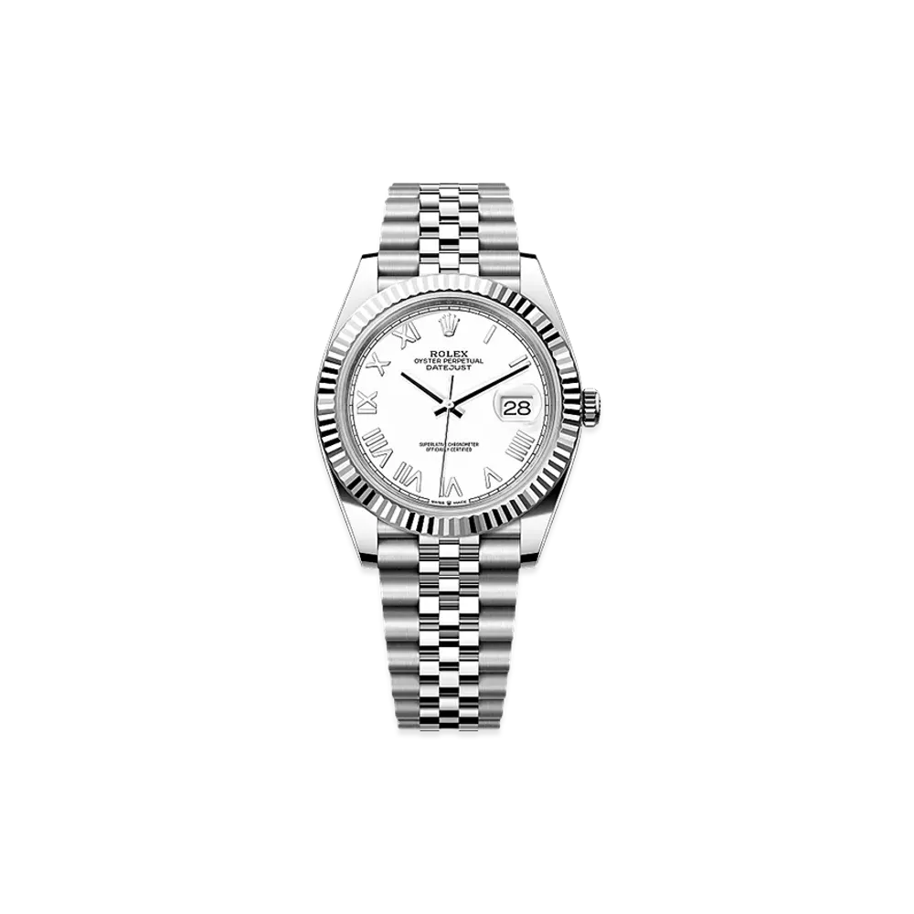 ROLEX Datejust 41 Oystersteel & White Gold "White"