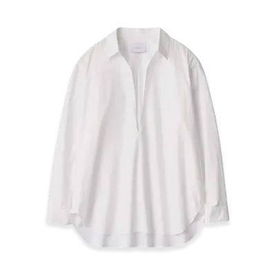 ssstein Suvin Cotton Oversized Skipper Shirt "Off White"
