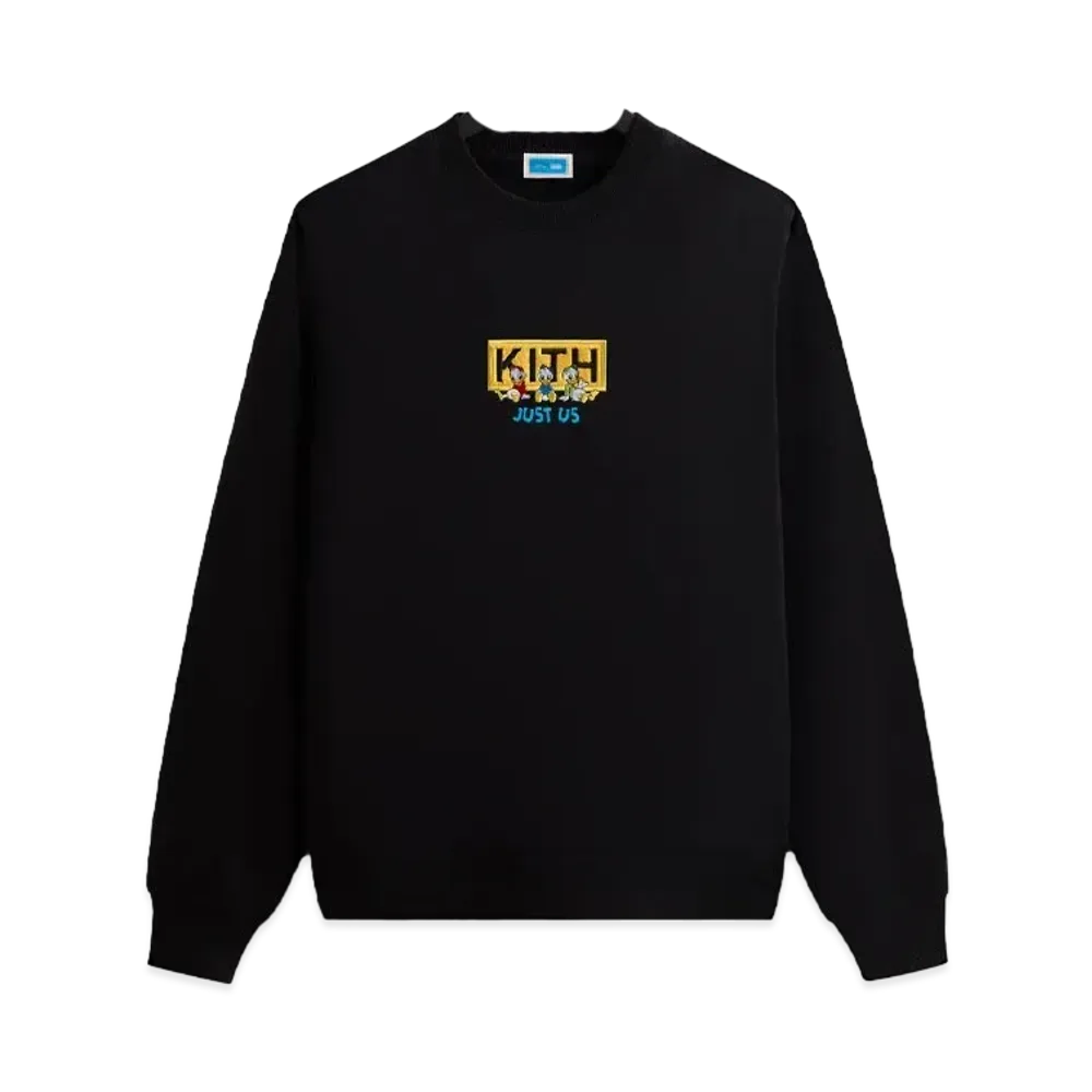 Kith x Disney For Donald Duck Triplets Vintage Nelson Crewneck "Black"