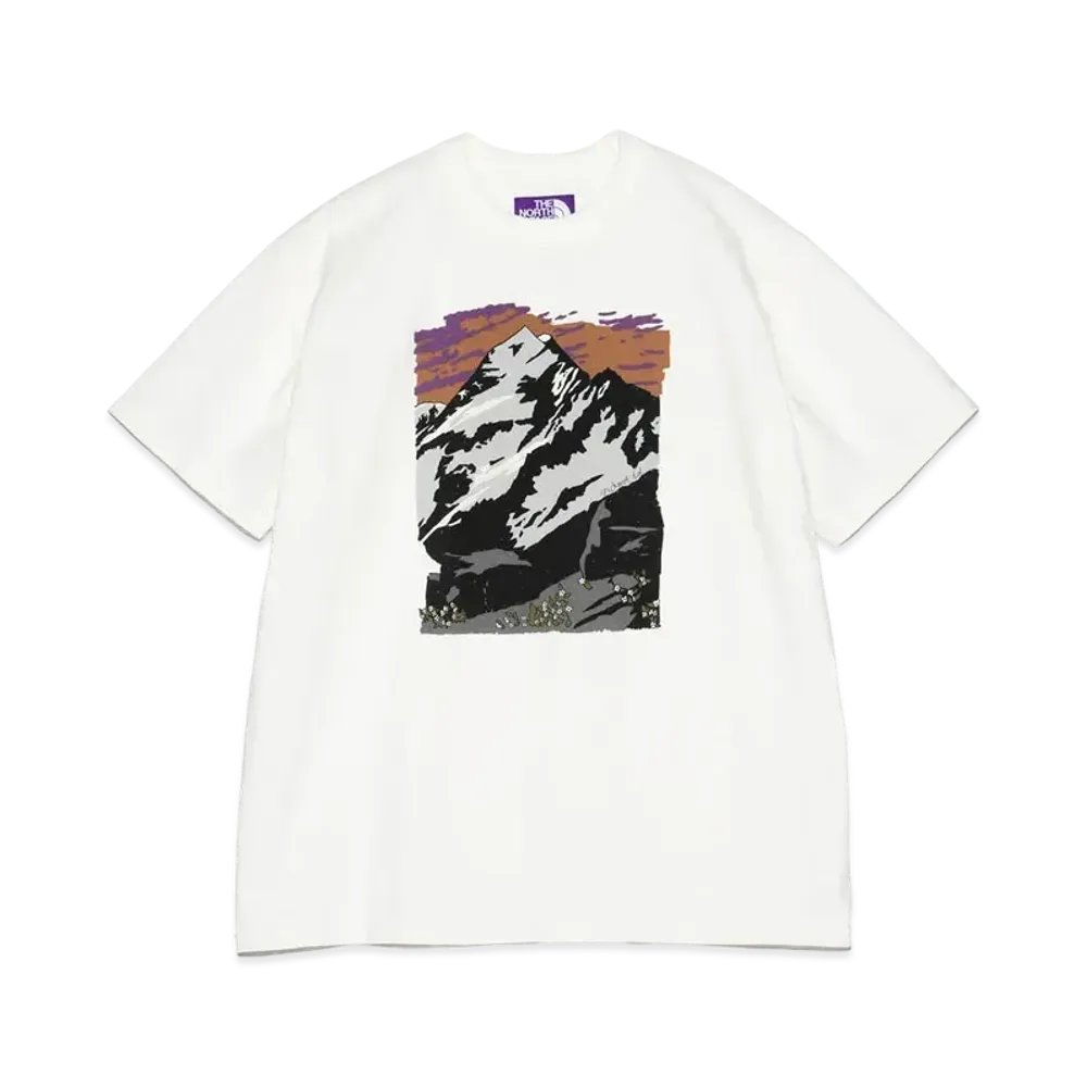 The North Face PURPLE LABEL 7oz Mountain Graphic Tee "Off White"