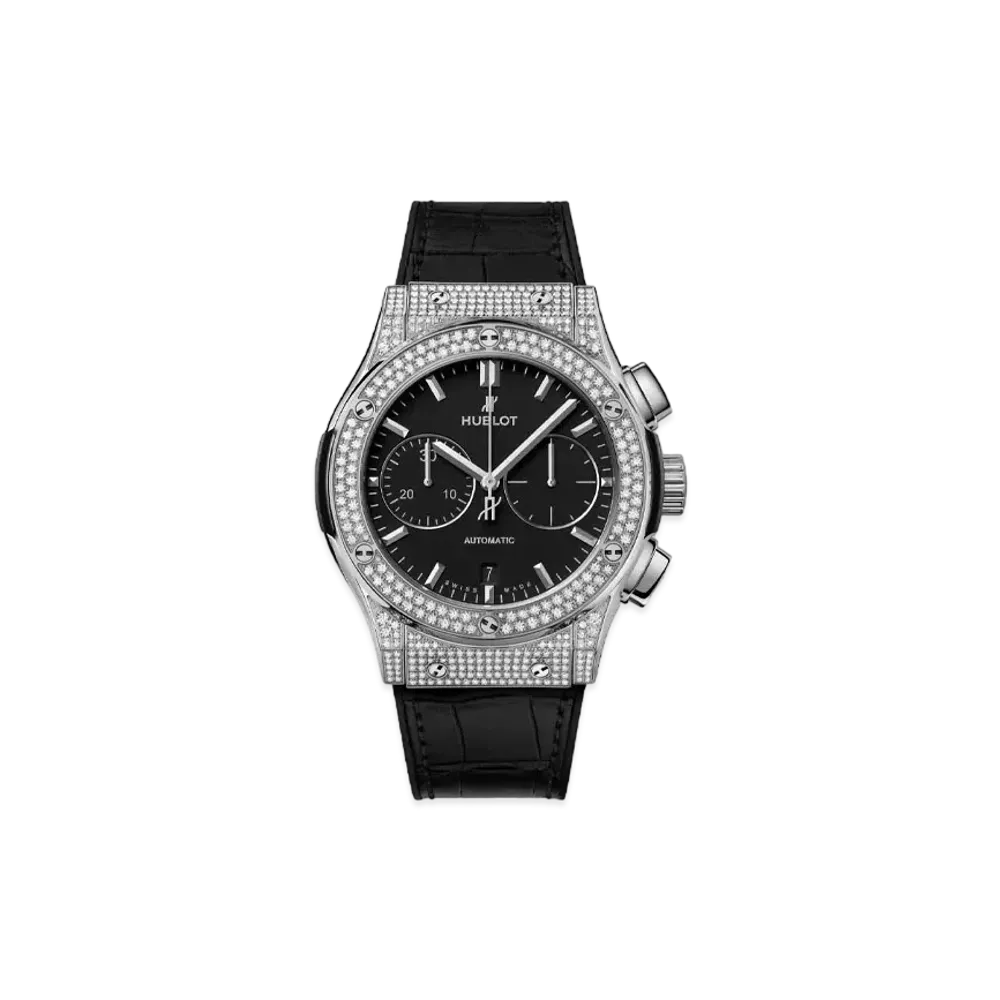 HUBLOT Classic Fusion Chronograph Titanium Pave 42mm