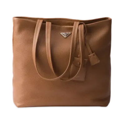 PRADA Leather Tote "Cognac"