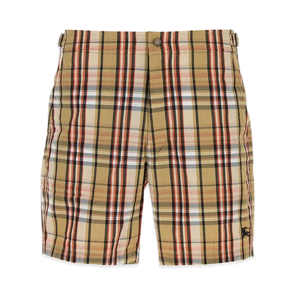 Burberry Printed Seersucker Swimming Shorts "Checked"
