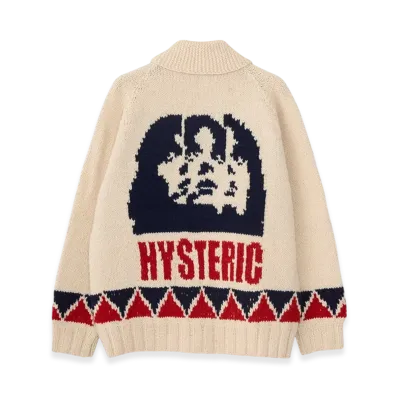 HYSTERIC GLAMOUR Multi Woman Knitted Cardigan "White"