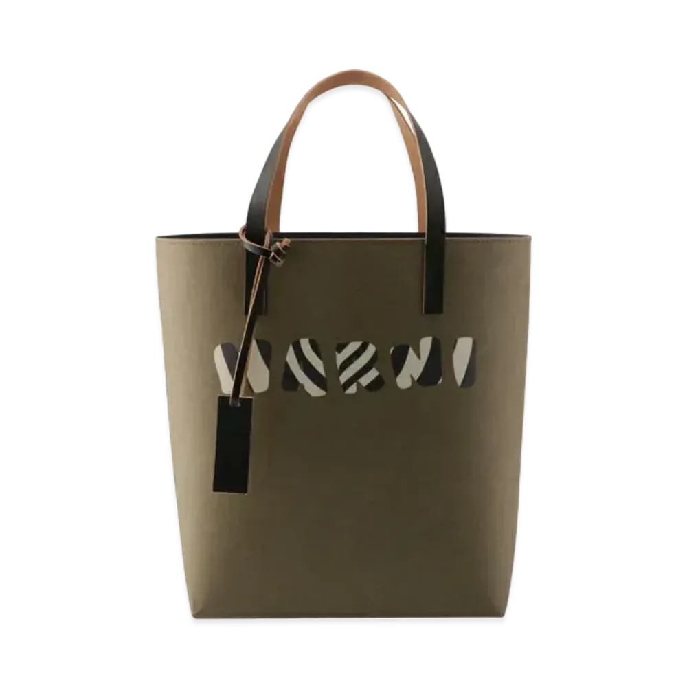 Marni Cellulose Tribeca Shopping Bag "Green"