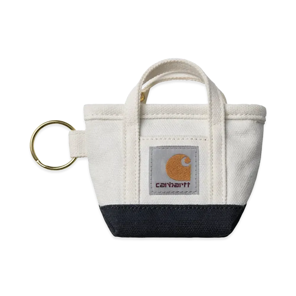Carhartt WIP Mini Tote Bag Keychain "Natural/Blue"