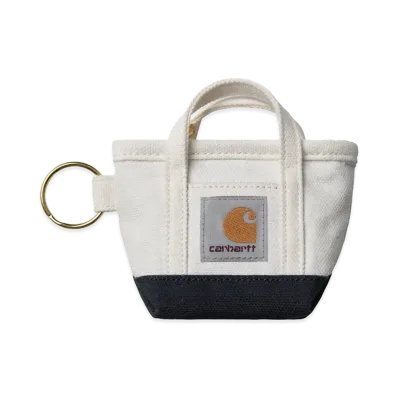 Carhartt WIP Mini Tote Bag Keychain "Natural/Blue"