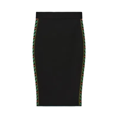 Casablanca Laurel Knit Skirt "Black"
