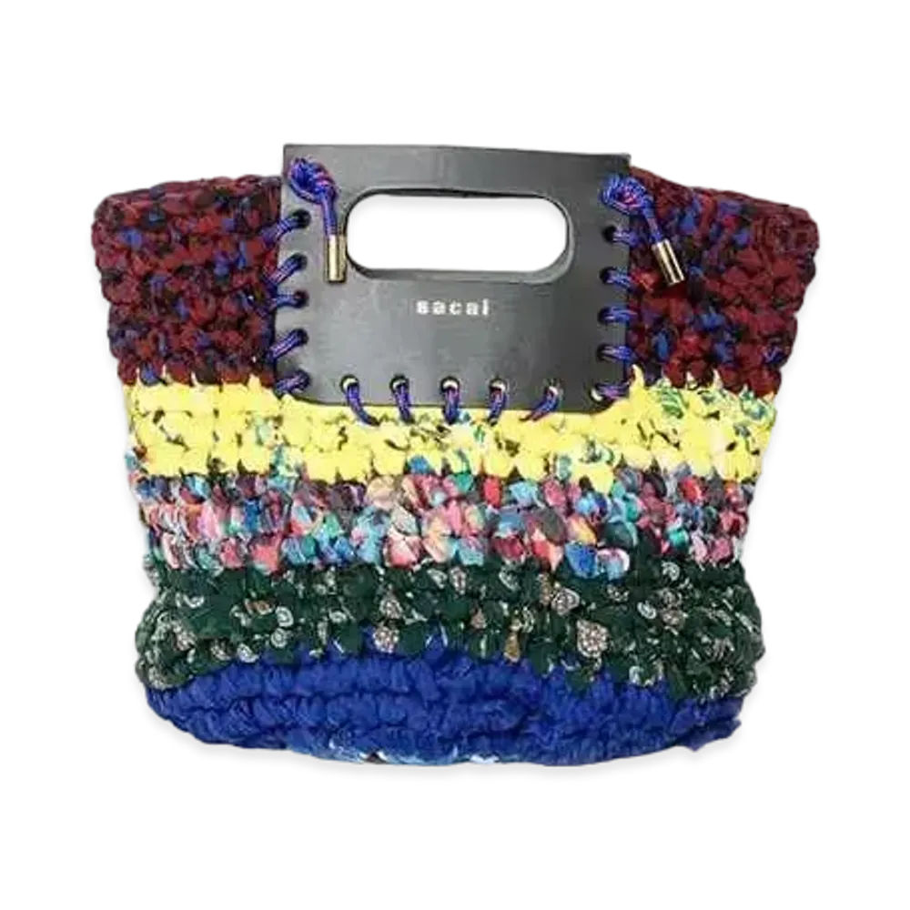 sacai Zantan Crochet Bag "Bordeaux"