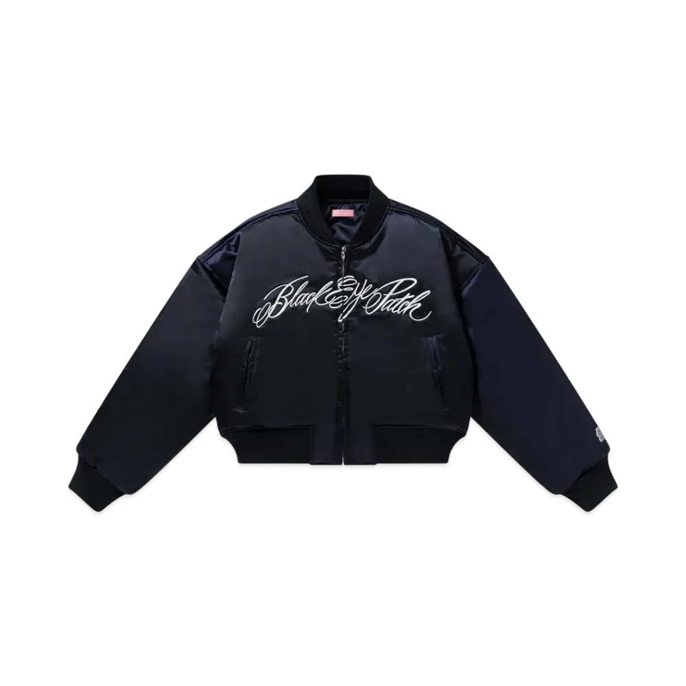BlackEyePatch Low Script Stadium Jacket "Navy"