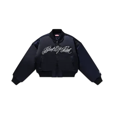 BlackEyePatch Low Script Stadium Jacket "Navy"