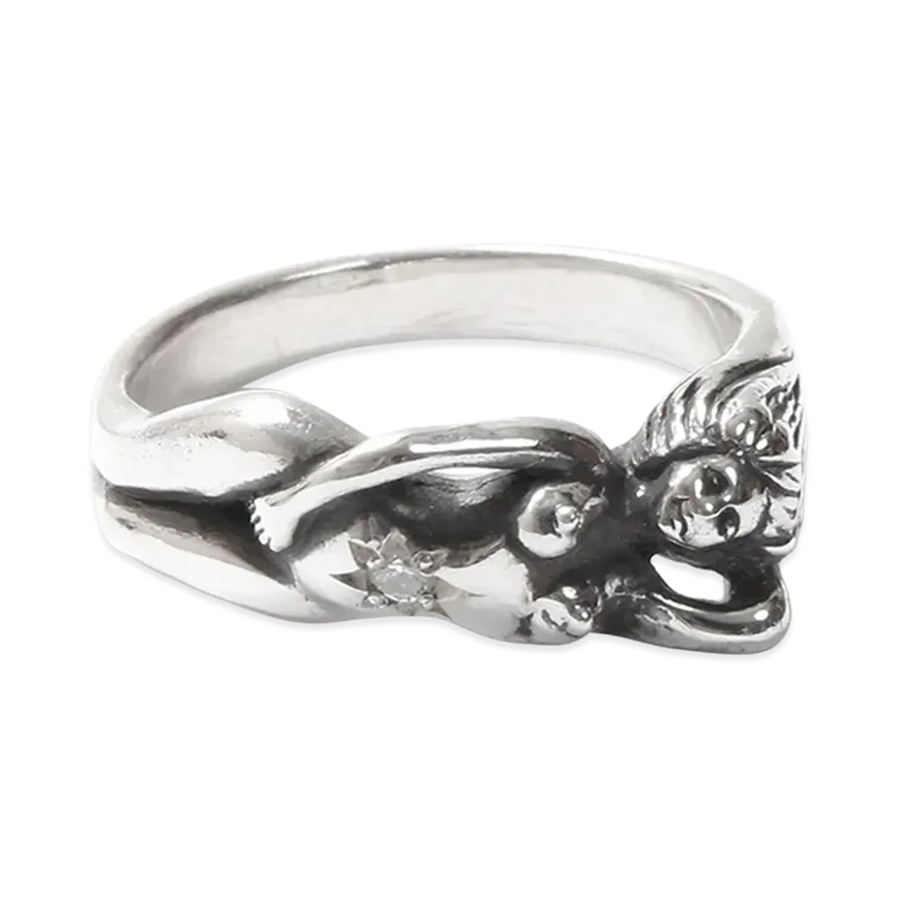 WACKO MARIA Nude Ring "Silver /Diamond"