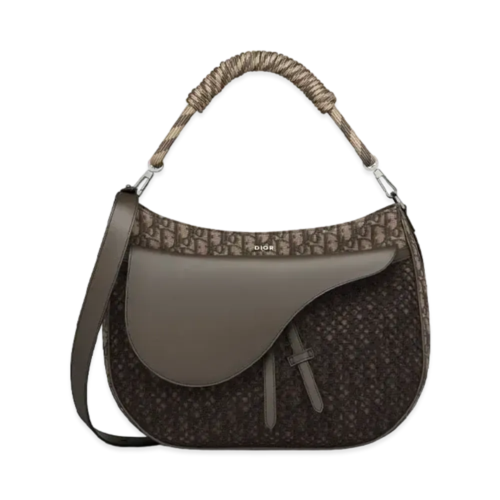 Dior Saddle Soft Bag Dior Of Card & Smooth Calfskin "Ebony/Black"