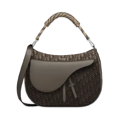 Dior Saddle Soft Bag Dior Of Card & Smooth Calfskin "Ebony/Black"