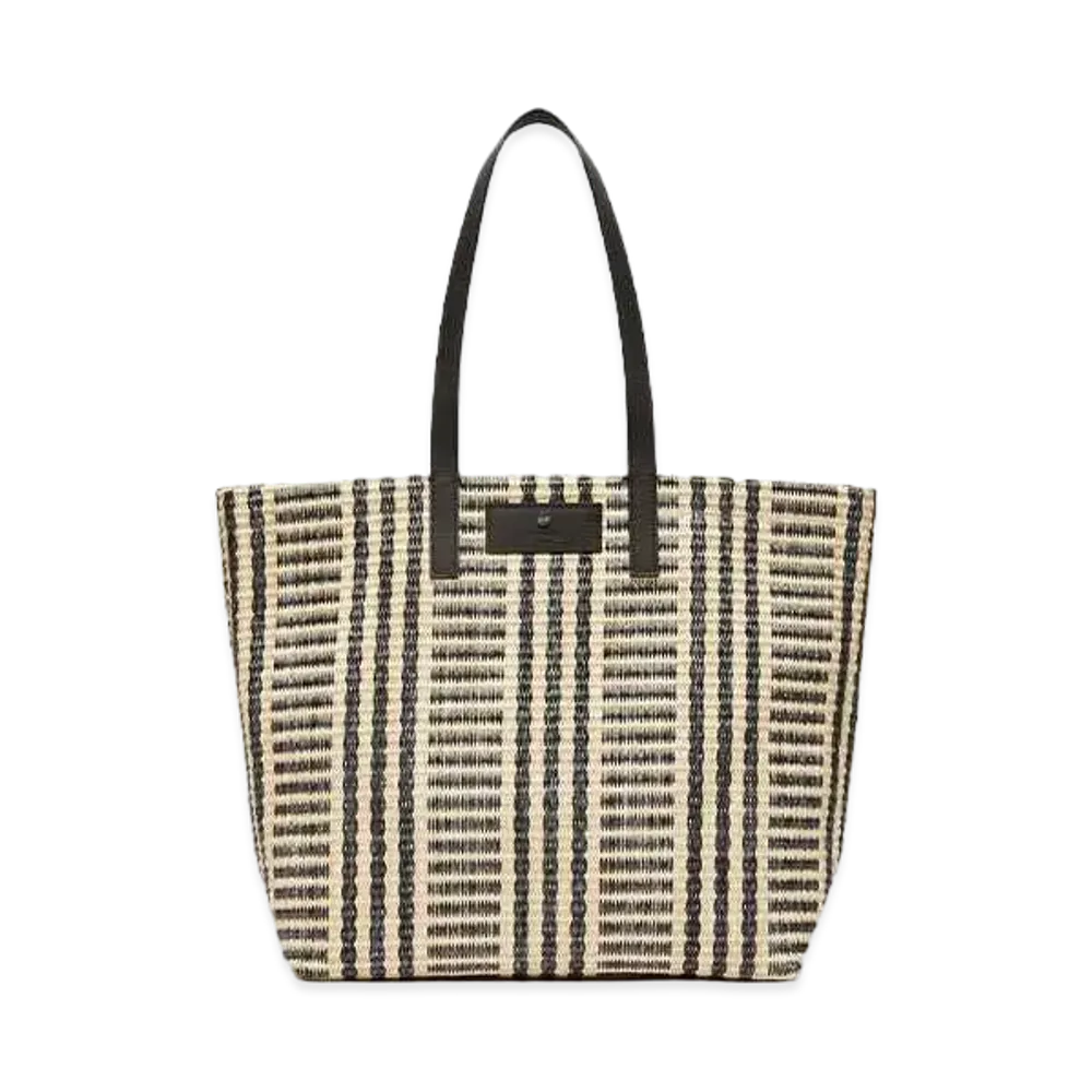 Max Mara Ottano Jacquard Shopping Bag "Black"