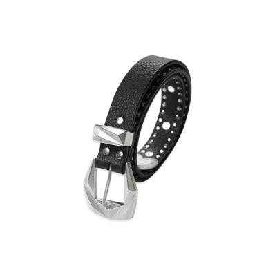 The Boy Has No Patience Dark Night Moon Stone Rivet Belt "Black"
