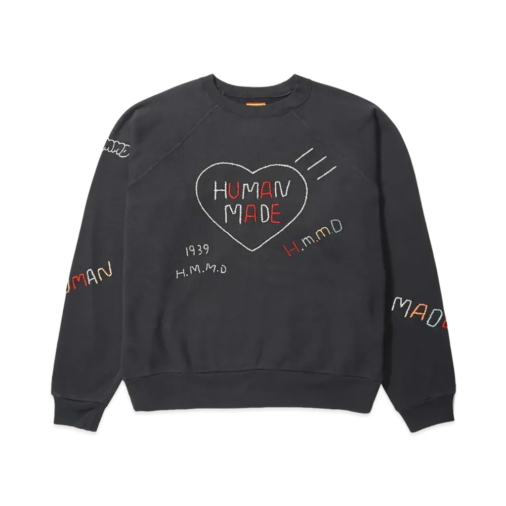 HUMAN MADE Embroidered Sweatshirt "Black"