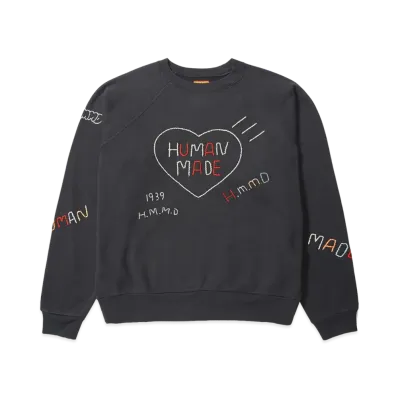 HUMAN MADE Embroidered Sweatshirt "Black"