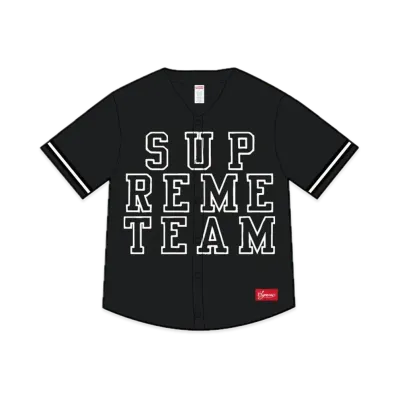 Supreme Denim Baseball Jersey "Black"