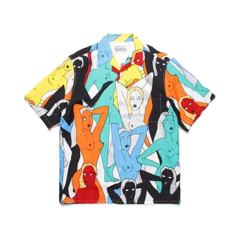 WACKO MARIA TENGOKUTOKYOHYAKUJOEZU Hawaiian Shirt "White"