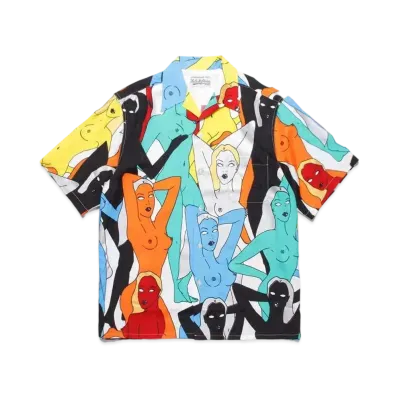 WACKO MARIA TENGOKUTOKYOHYAKUJOEZU Hawaiian Shirt "White"