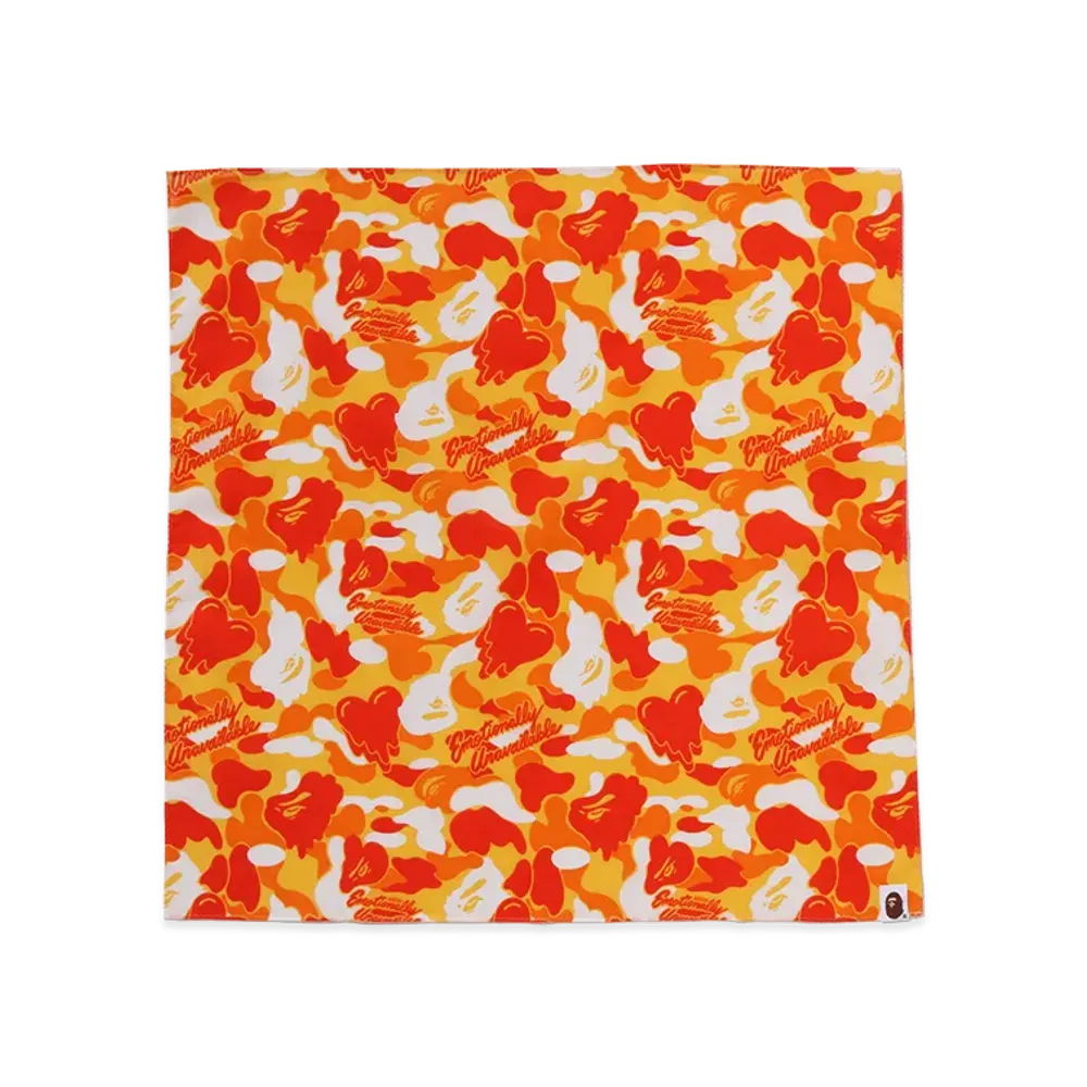 A BATHING APE x EMOTIONALLY UNAVAILABLE Bandana "Orange"