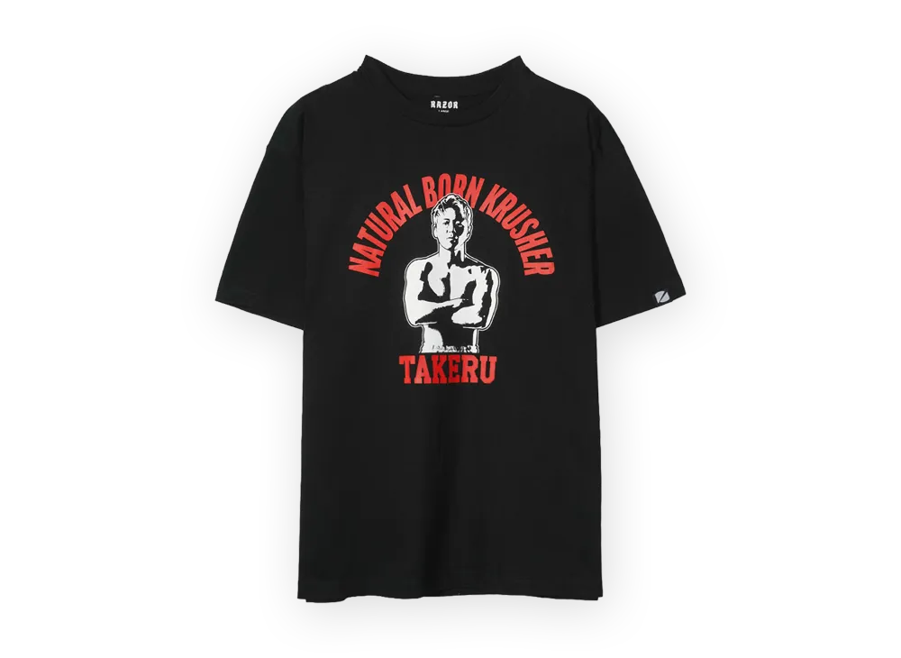 武尊 引退記念 \ RAZOR x TAKERU STENCIL T-SHIRT "BLACK"