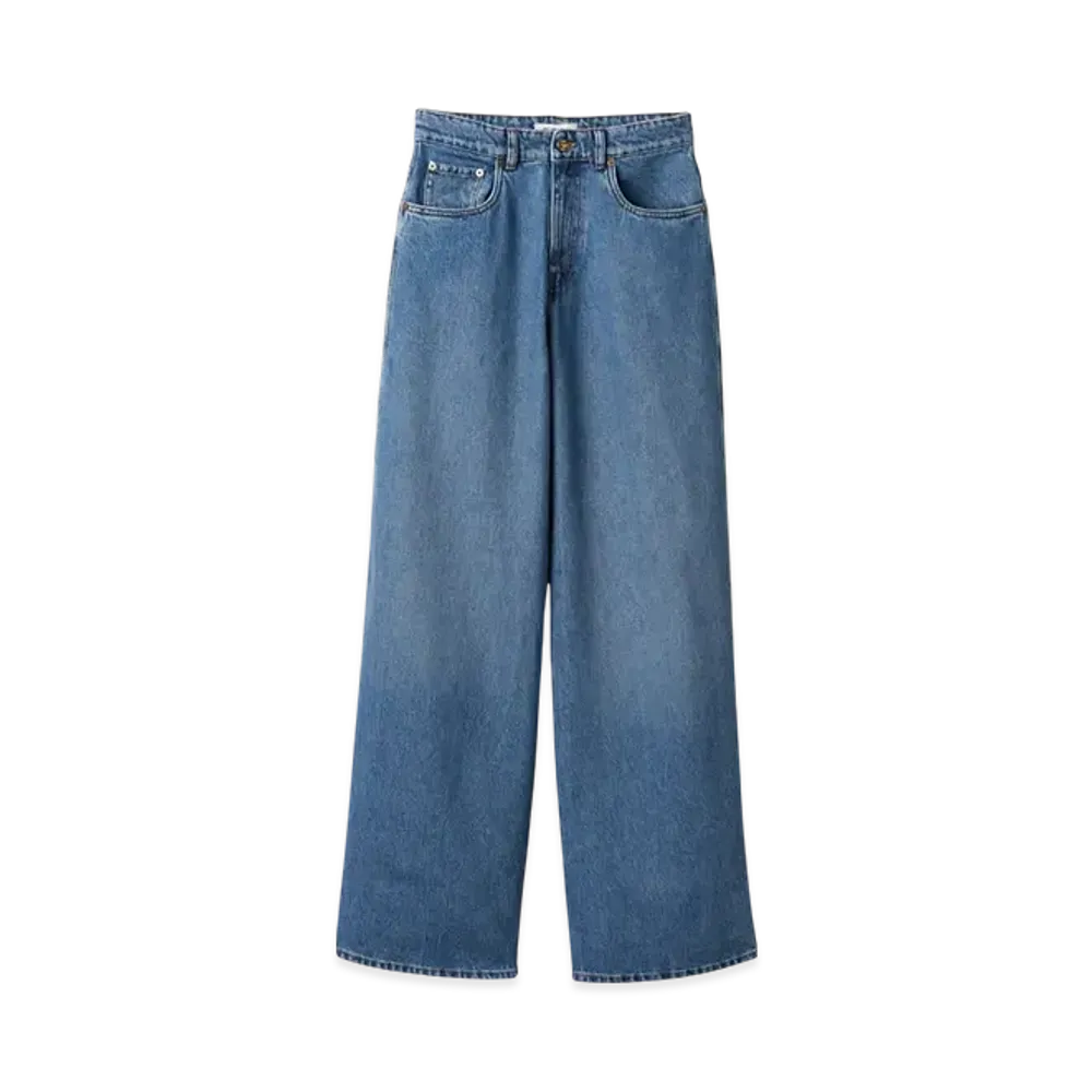 MIU MIU Women's Denim Pants Relaxed Fit "Sapphire Blue"