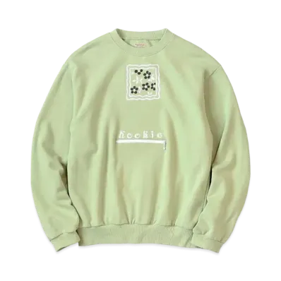 KAPITAL 30 Fleece Cookie Pocket Crew Sweat "Mint"