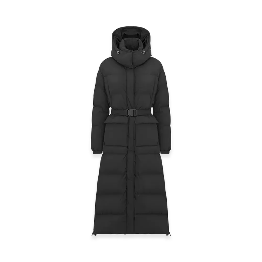 Dior Women's Dioralps Long Puffer Jacket with Belt "Black"