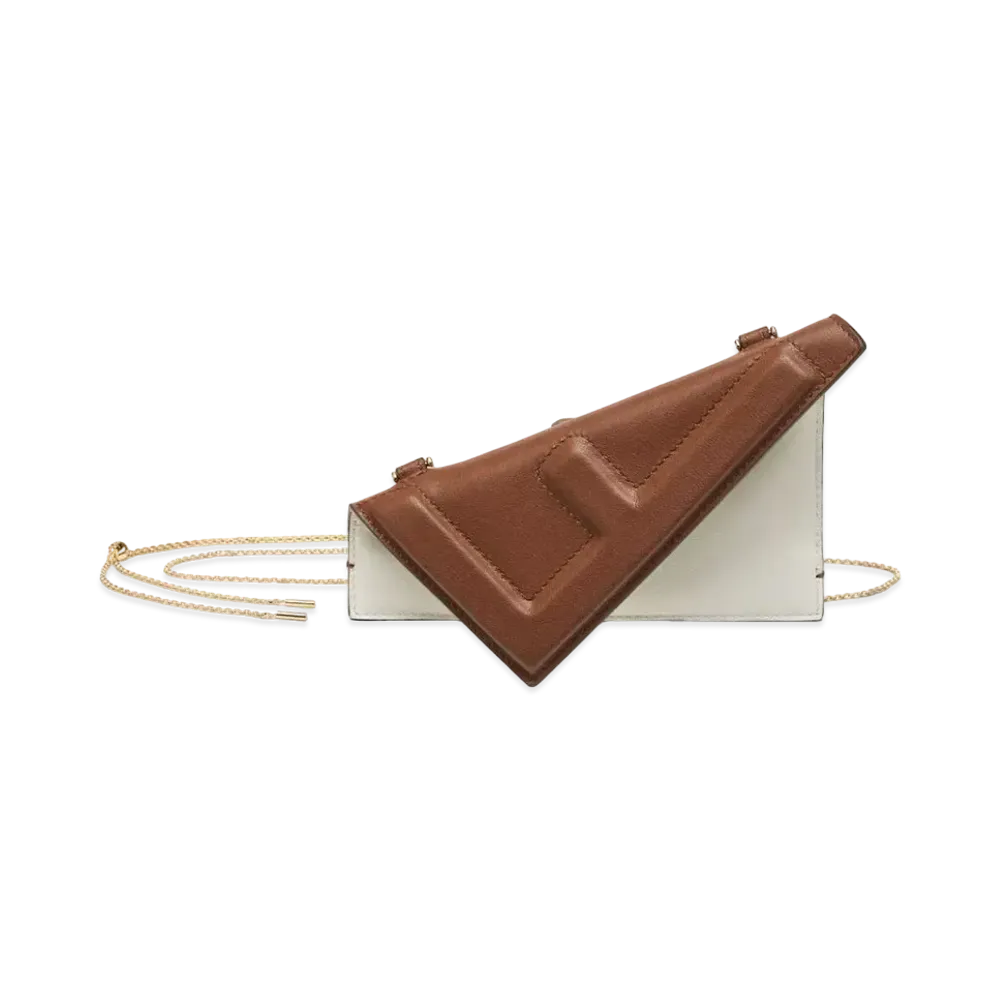 FENDI Nano Fendi Flip Leather Charm "Brown"