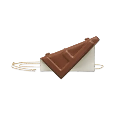 FENDI Nano Fendi Flip Leather Charm "Brown"