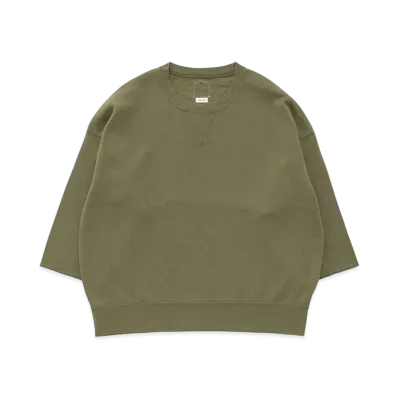 visvim Amplus SB Sweat 3/4 (C/SI) "Olive"