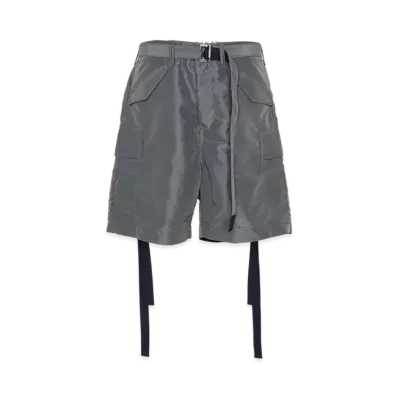 sacai Nylon Twill Shorts "Charcoal Gray"