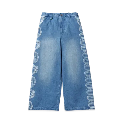 HYSTERIC GLAMOUR x Genzai Snake Baggy Denim Pants "Blue"