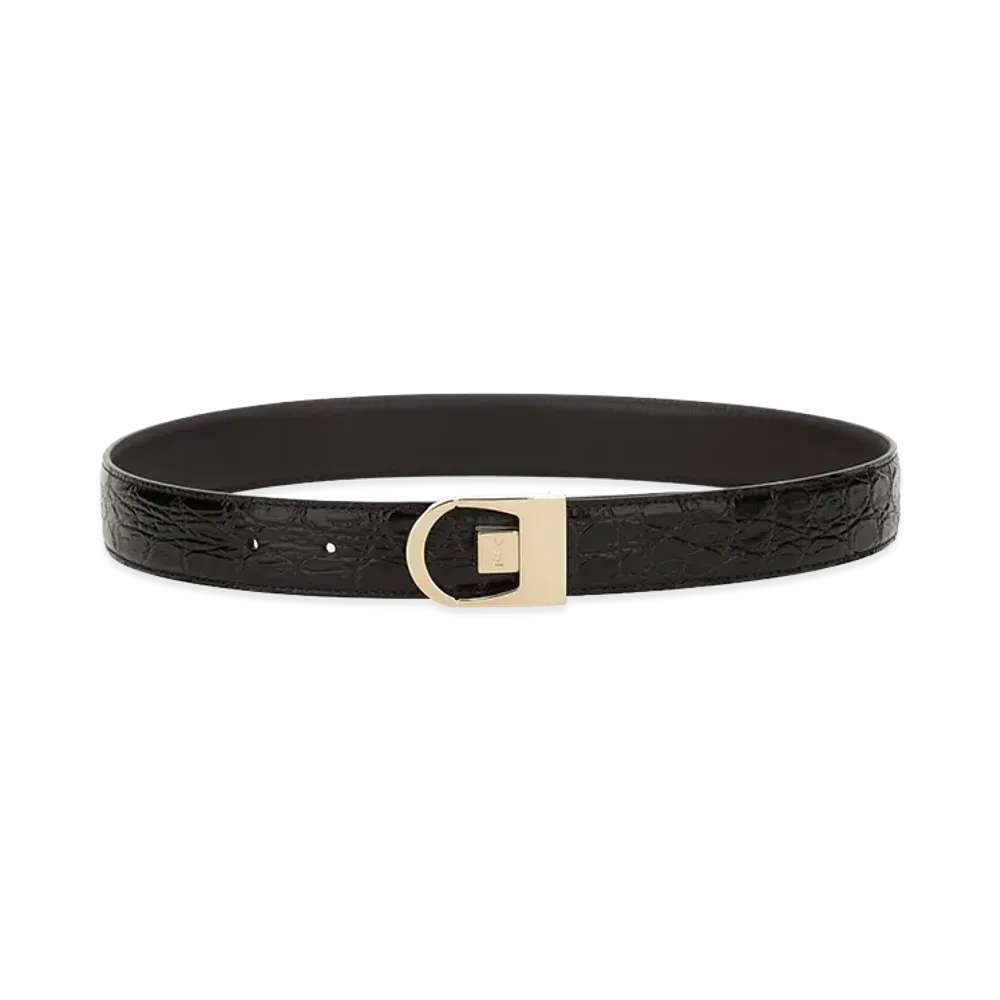 Saint Laurent Women's Reversible Belt "Black"