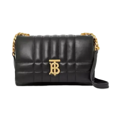 Burberry Quilted Leather Mini Lola Satchel "Black"