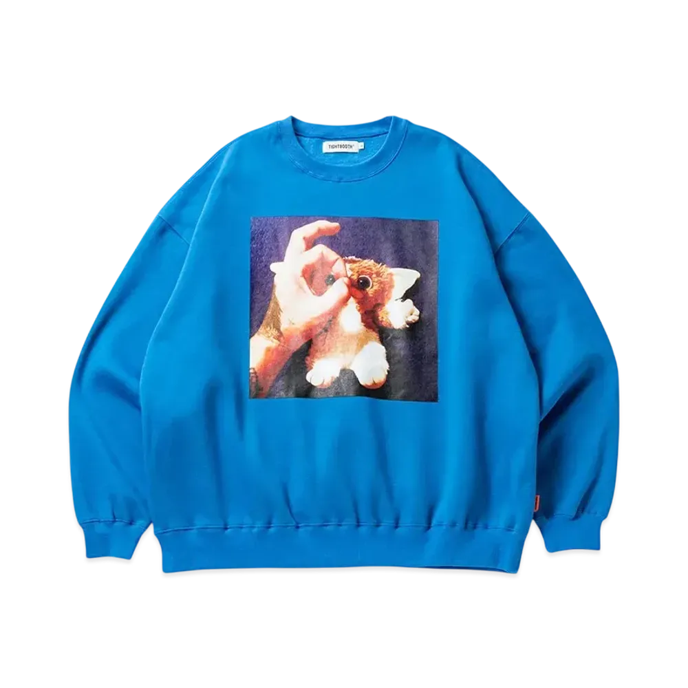 TIGHTBOOTH Hand Sign Crew Sweat "Blue"