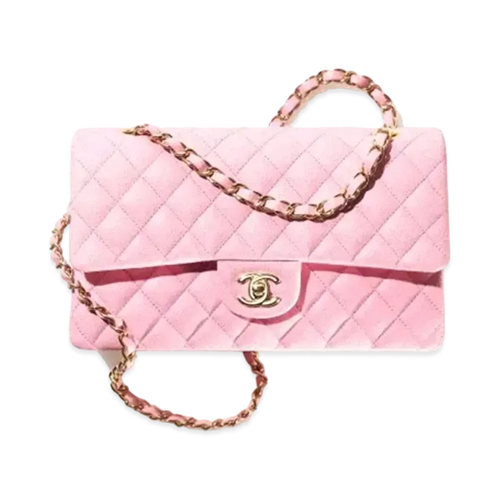 CHANEL Classic Hand Bag Grain Shiny Calfskin "Pink"