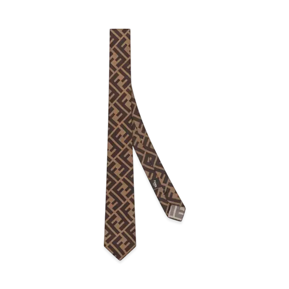 FENDI Tie Silk "Brown"