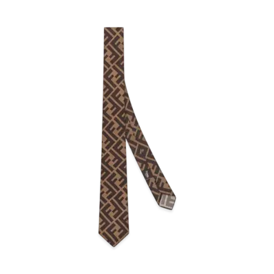 FENDI Tie Silk "Brown"