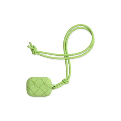 Bottega Veneta Intrecciato Rubber Silicon Airpods Pro Case "Pistachio"
