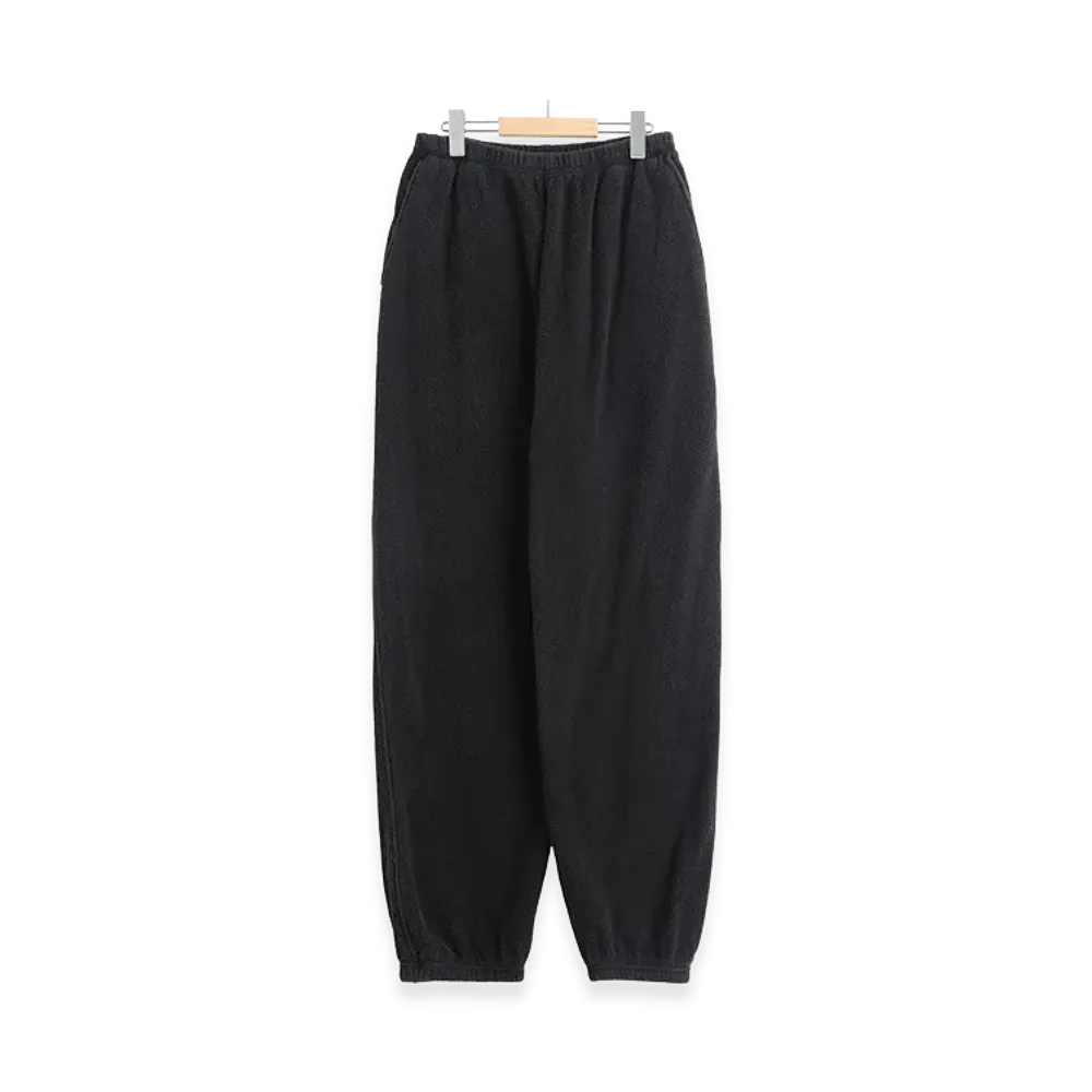 COMOLI Fleece Drawstring Pants "Black"