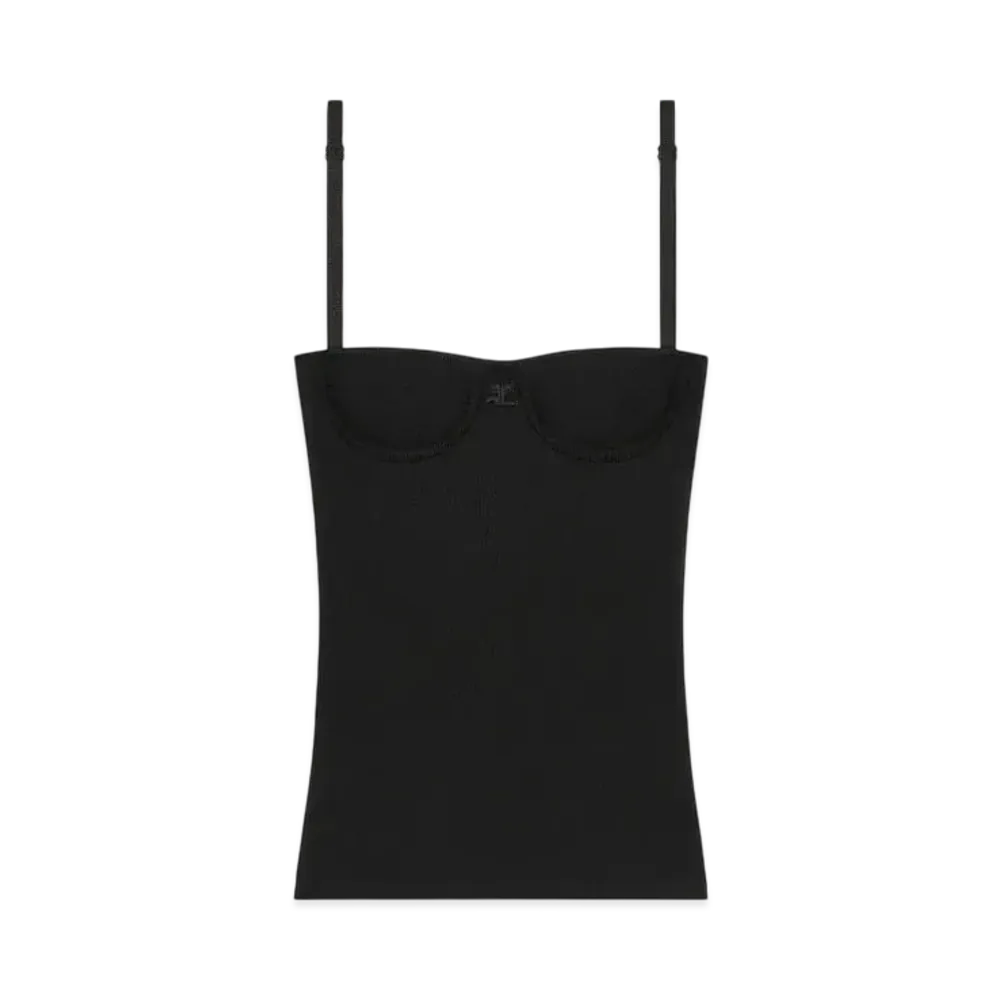 Courreges Lingerie Interlock Top "Black"