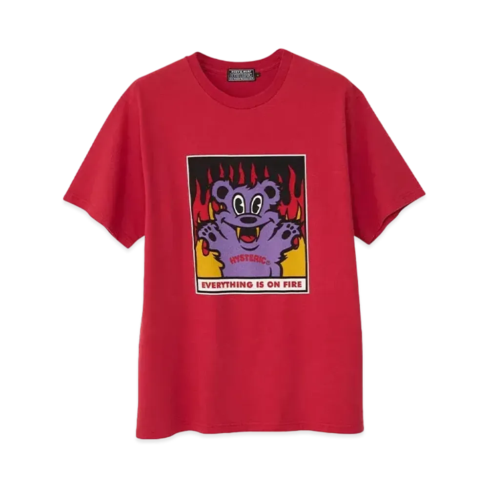 HYSTERIC GLAMOUR On Fire Tee "Red"