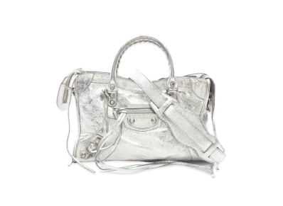 BALENCIAGA Classic City Leather 2Way Bag "Silver"