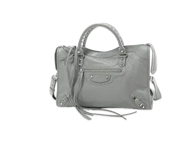BALENCIAGA Classic City Leather 2Way Bag "Gray"