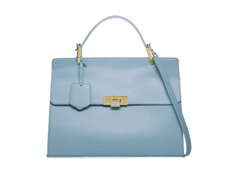 BALENCIAGA LE DIX leather 2Way Bag Light "Blue"