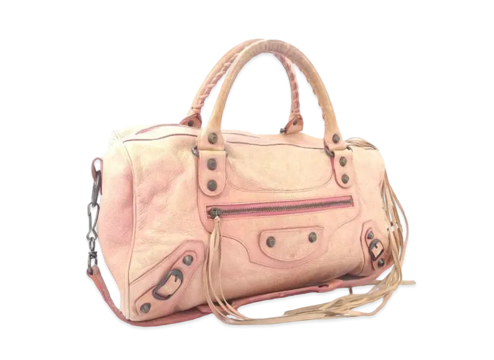 BALENCIAGA Twiggy leather 2Way Boston Bag "Pink"